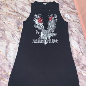 🚫SOLD ..NWT Lace up T-shirt Dress